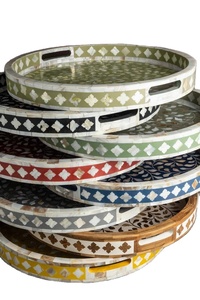 ถาดเสิร์ฟหอยมุกทำมือสำหรับโรงแรมร้านอาหารบ้านและการตกแต่งห้องนั่งเล่น-ชั้นเดียวหรูหราทันสมัย - Product Image 3