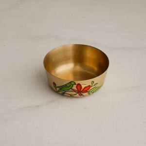 Service de table en métal Kansa pour 4 personnes avec kit d'ustensiles, compatible lave-vaisselle - Magnifiquement fabriqué à la main, collection traditionnelle Gulmohar - Product Image 5