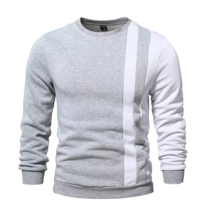 เสื้อสเวตเชิ้ตผู้ชายแขนยาวทรงปกติ ผ้าถักเนื้อนุ่ม สีพื้น ย้อมสีเรียบง่าย ผลิตจากผ้าฝ้าย 100% เป็นมิตรต่อสิ่งแวดล้อม น้ำหนัก 220 กรัม เหมาะสำหรับฤดูใบไม้ร่วง - Product Image 2