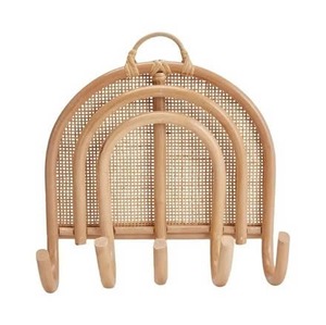 Best Selling Rainbow Shape Rattan <b>Wall</b> Hanging Hooks Sustainable Kids Room Decor Wholesale Bulk Supplier For Nursery Organizer - Product Image 1