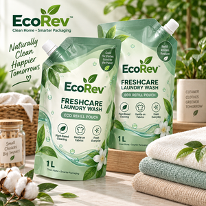 EcoRev ECO36 Sac personnalisé en plastique réutilisable avec bec verseur pour lessive liquide et en poudre - Product Image 5