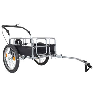 Rimorchio per Bicicletta 3-in-1 per Carichi Pesanti con Pneumatici Larghi 20"x2.6", Convertibile in Passeggino, Capacità 150 libbre, Telaio in Acciaio, Modello Aggiornato 2022 - Product Image 6