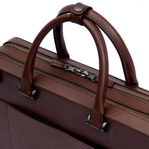 Modern Professional Genuine Leather Briefcase for Men Durable Handmade Executive Carry Case Custom Logo OEM ODM Available - Product Image 3