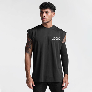 เสื้อกล้ามแฟชั่น ปักโลโก้ได้ 100% โพลีเอสเตอร์ แห้งเร็ว เสื้อกล้ามออกกำลังกายสำหรับผู้ชาย - Product Image 3