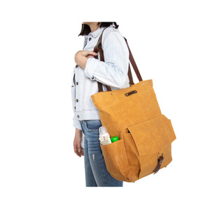 <b>Canvas</b> Diaper <b>Backpack</b> Large Capacity Waterproof Anti-Theft Multi-Compartment Baby Bag for Moms Dads Travel Vintage Nursery - Product Image 2