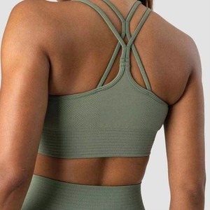 Ensemble 2 pièces OEM pour femme, rayé, respirant, taille haute, effet push-up, pour le sport, le fitness et le yoga - Product Image 6