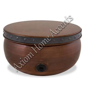 Axiom Home Accents Couvercle de pot de tuyau d'arrosage en métal durable Fabriqué à la main Bobine de stockage décorative extérieure Accents extérieurs élégants - Product Image 3