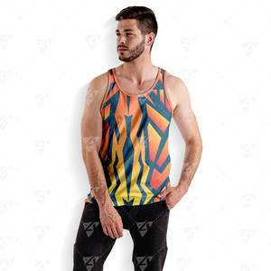 Camiseta sin Mangas Deportiva para Hombre, Personalizable con Logotipo, 100% Poliéster, Transpirable, Ligera, de Secado Rápido, 100 Gramos, Alta Calidad ODM - Product Image 5