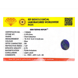 Natural Lapis Lazuli Loose Gemstone-11.85 Carat Pear Cut Faceted Blue-Certified Wholesale - Product Image 4