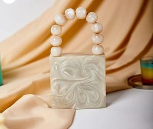 Elegant Resin Clutch <b>Bag</b> with Gold <b>Peacock</b> Knob & Handcrafted Stone Work – Evening Purse for Women - Product Image 2