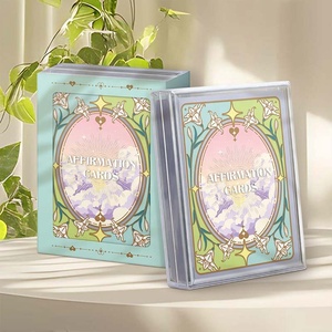 Cartes d'affirmation transparentes en plastique pour la guérison mentale, pour usage familial, 50 cartes, finition brillante - Product Image 3
