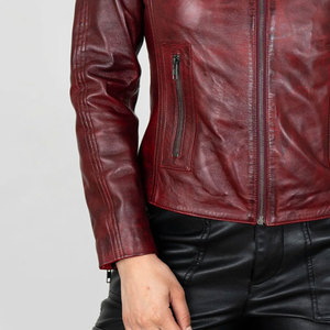 New Design Winter Wear Affordable Range Women Leather Crop Jacket Trendy Outfit in Market Women Leather Crop Jacket OEM Service - Product Image 6
