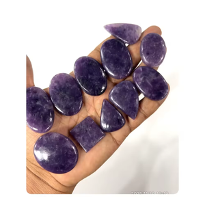Lepidolite bleue naturelle, cabochon, pierres précieuses en vrac, formes variées, 20-30 mm, vente en gros, livraison rapide - Product Image 3