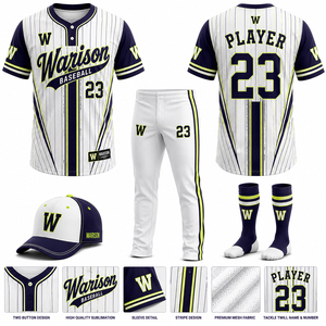 Wholesale Baseball Teamwear Uniform Set Plus Size Breathable 100% Polyester Sportswear Softball Uniform Kit - Product Image 6