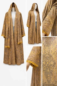 2026 Dubai Regular Fit Vintage Polyester Robe Kaftan Abaya Handmade Floor Length Long Sleeve Soft Breathable Fabric Casual Party - Product Image 6