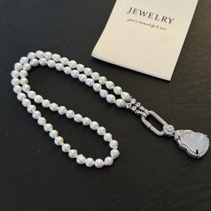 Pendentif Bouddha baroque en eau douce, bijoux naturels polyvalents avec collier en perles tempérées - Product Image 2