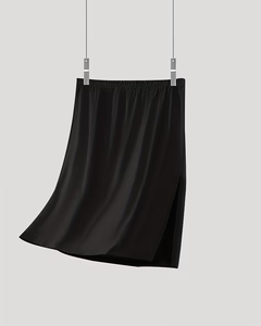 Men Seamless Knitted Loungewear Skirt Solid Black Casual All Seasons Wear - Product Image 6