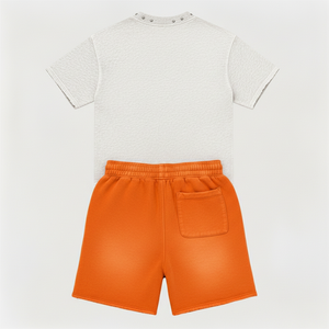 Ensemble T-shirt et short en coton imprimé Dragon Explorer pour garçons, tenue décontractée d'été respirante à col rond et manches courtes pour enfants - Product Image 2