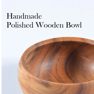 Elegante Tazón de Madera Pulida Hecho a Mano y Ecológico para Comida, Ensalada y Sopa con Diseño Tradicional para Uso en el Hogar y Hoteles - Product Image 2
