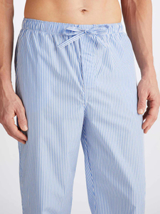 Pantalones de pijama de algodón a rayas para hombre, venta al por mayor, cintura elástica, cordón, ropa de dormir, ropa de dormir suave y cómoda, pantalones de casa - Product Image 2