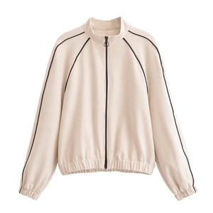 Veste de survêtement sportive pour homme la plus vendue, col montant uni, fermeture éclair, manches longues, lignes contrastées, respirante - Product Image 6