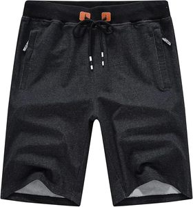 กางเกงขาสั้นผู้ชายแบบลำลองมีเชือกผูกกระเป๋าซิปเอวยางยืด - Product Image 4