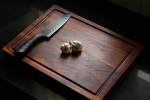 Planche à découper en bois naturel rectangulaire avec poignée, grande planche de préparation pour la cuisine, pour la maison, les restaurants, vente en gros - Product Image 6