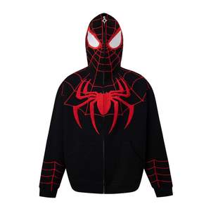Sudadera con Capucha de Felpa para Hombre, Estilo Europeo y Americano, con Parches Deportivos, Gruesa, Lavada, con Múltiples Bolsillos, 100% Algodón - Product Image 6