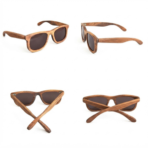 Gafas de Madera de Nogal Hechas a Mano, Monturas Ecológicas para Lentes Graduadas, Unisex, con Láser Flexible - Product Image 4
