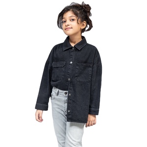 แจ็กเก็ตซาฟารีผ้ายีนส์สีดำทรงสลิมฟิตทันสมัยสำหรับผู้หญิงฤดูใบไม้ผลิฤดูใบไม้ร่วงแฟชั่นระบายอากาศผ้าฝ้ายลายตาราง - Product Image 1