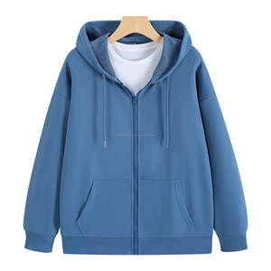 Wholesale Custom Vintage Slim <b>Zipper</b> Hoodie ODM Canvas Material with Terry Fleece Cotton Mandarin Collar for Winter Season - Product Image 6