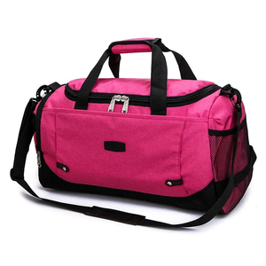 Sac de sport gris moderne pour adultes en tissu Oxford, portable avec bandoulière et plusieurs poches - Product Image 3