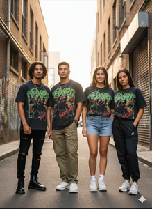 T-shirts unisexes décontractés de haute qualité, effet délavé, 220 GSM, impression sérigraphique personnalisée, style streetwear, vente en gros - Product Image 5