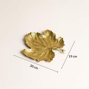Plateau doré gaufré pour la décoration de la maison, plateau décoratif en aluminium brillant pour la table à manger, table centrale - Product Image 2