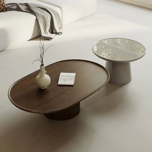 Modern Wooden Coffee <b>Table</b> in <b>Brown</b> Color with Premium Quality Finish and Sturdy Frame Contemporary Center <b>Table</b> - Product Image 2