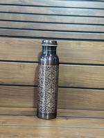 Bouteille d'eau classique en cuivre pur à 100 % NS OVERSEAS NS-CB-0327 |   Gourde gaufrée artisanale 1000 ml sans BPA et anti-fuite