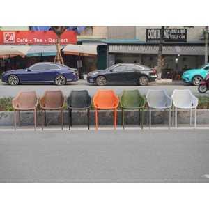 Chaise de jardin en plastique moulé en forme de bateau, couleur brun clair, haut de gamme, moderne, imperméable et confortable, pour les consommateurs avisés - Product Image 5