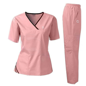 ชุดยูนิฟอร์มพยาบาลแบบกำหนดเองสำหรับผู้หญิงและผู้ชาย ชุดสครับสำหรับฤดูร้อน ชุดสครับโรงพยาบาลคุณภาพสูง ชุดยูนิฟอร์มทางการแพทย์ - Product Image 1