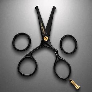 Ciseaux droits pour gauchers NYBL-55 de 5,5 pouces, JAPON, acier 440C, tranchants, dureté 58-59HRC, manche en acier inoxydable, ciseaux de barbier, cheveux, 28 - Product Image 1