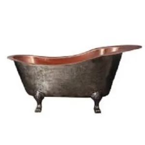 Baignoire ovale autoportante en cuivre antique à pattes, écologique, au design luxueux pour spa à domicile - Artisanat indien - Product Image 2