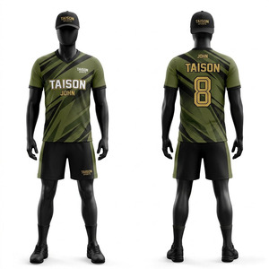 Uniforme de Voleibol Personalizado para Hombre, 150 GSM, Poliéster de Secado Rápido, Verde y Negro, Conjunto de Camiseta Sublimada para Equipo - Product Image 1