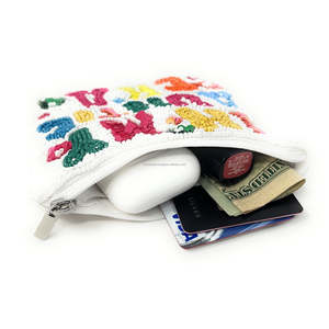 Monedero bordado a mano con cuentas, bolsa con cremallera personalizada, diseño de la era de la tía, unisex, colorido, con lentejuelas, para guardar tarjetas, portátil - Product Image 2