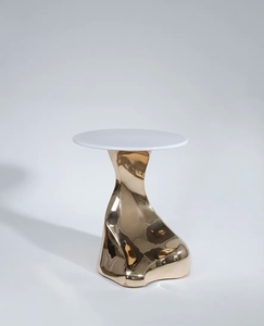 Handcrafted Ernest Aluminium <b>Bedside</b> <b>Table</b> Modern Side <b>Table</b> Aluminium Accent <b>Table</b> Metal End <b>Table</b> Bedroom Furniture - Product Image 5