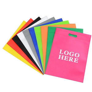 Sacs de courses en non-tissé recyclables D-Cut avec logo imprimé, poignée renforcée, pour épicerie et cadeaux, vente en gros - Product Image 1