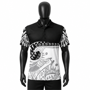 Nouvelle Arrivée 2026 – Polo Personnalisé à Imprimé Tribal Polynésien – Vente en Gros – Chemise de Sport Décontractée Respirante à Manches Courtes pour Homme – Sublimation - Product Image 1