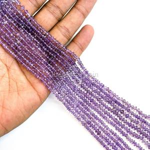 ลูกปัดพลอยอเมทิสต์ทรงกระดุมธรรมชาติขนาด 4 มม. สีม่วง ลูกปัดอเมทิสต์ทรงจานสำหรับทำเครื่องประดับ ลูกปัดอเมทิสต์แบบหลวมสำหรับเว้นช่อง - Product Image 6