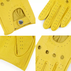 Gants de conduite en cuir pour hommes, design en cuir véritable souple, gants de conduite pour femmes, respirants, gants de conduite classiques en cuir - Product Image 6