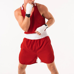 Conjunto de Uniforme de Boxeo Reversible Unisex de 2 Piezas, Top/Pantalones Cortos, Entrenamiento para Adultos, MMA/Kickboxing, Artes Marciales, 100% Poliéster de Alta Calidad - Product Image 1