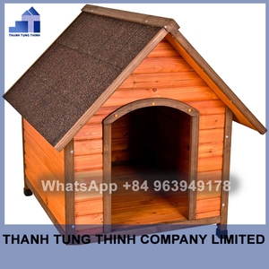 Moderna Casa para Perros Ecológica de Madera con Terraza, Escalera y Techo Impermeable para Todas las Estaciones, Refugio para Mascotas de Exterior Hecho en Vietnam - Product Image 5