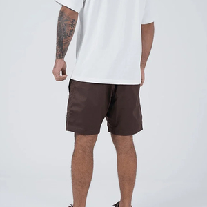 Shorts de bain décontractés pour hommes en lin/coton Oxford – Taille mi-haute, braguette zippée, écologiques, imperméables et séchage rapide - Product Image 3